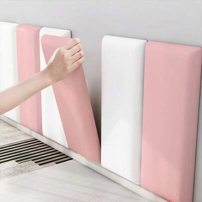 Painel de parede 3D autoadesivo espesso com 5 peças, proteção anticolisão, descasque e cole, cabeceira de cama de casal, cópia, decoração de quarto e casa