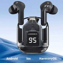 BOATS Novos Fones de Ouvido Sem Fio TWS de Alta Qualidade com Espaçonave 5.3, Estéreo de Alta Fidelidade, Toque e Baixa Latência, Versão Bluetooth 5.3, Unidade de Som de Ferro Circular, Fones de Ouvido Sem Fio Intra-Auriculares Adequados para Jogos, Lazer, Esportes ao Ar Livre e Ciclismo, Adequados para Estudantes, Homens, Mulheres e Ótimo para Presente de Aniversário e Presente de Feriado