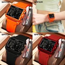 SANDA SANDA Men Women Watch Digital Sport Fashion Wristwatch Top Brand Luxury Multifunction Alarm Date Week Stopwatch EL Light Function Waterproof Electronic LED Original Male Lady Clock Gift 2198