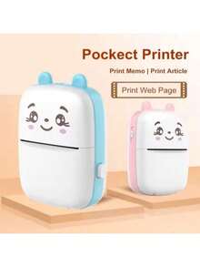 Mini Portable Pocket Thermal Printer Wireless Printing Photos Notes Bluetooth For Android IOS - Nhiều màu - Xem 2