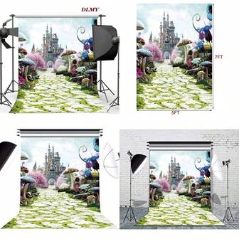 5x7FT Alice In Wonderland Photo Backdrop Photography Background For NewbornBaby Shower Kid's Birthday Party Decorations Supplies Booth Studio Props