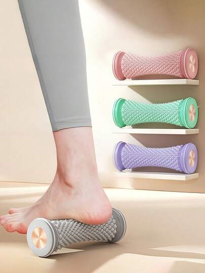 1pc Foot Massager, Rolling Massage Roller, Manual Relaxation Tool For Muscle Relaxation, Yoga And Arch Support, Suitable For Living Room, Bedroom, Home