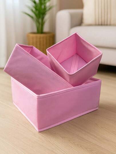 1/3/6 piezas, Organizador plegable de armario, Caja de almacenamiento de dormitorio, Organizador de ropa interior, sujetador y calcetines, Organizador de gran capacidad, Canasta organizadora de cajones, Organizador de cosméticos para dormitorio