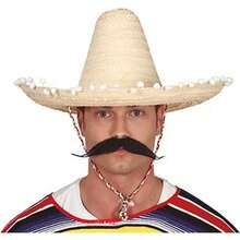 Fiestas Guirca Traditional Mexican Straw Hat With Folkloric And Classic Mariachi Style, Authentic And Colorful, Ideal For Parties, Costumes, And Cultural Celebrations - Beis - View 3