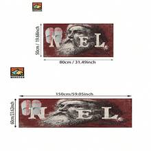 1 pieza Alfombra de baño con patrón retro de Papá Noel, hecha de cachemir sintético y decorada con peluche, adecuada para baños, entradas, cocinas y decoraciones navideñas. Se puede lavar a máquina y es un gran regalo.