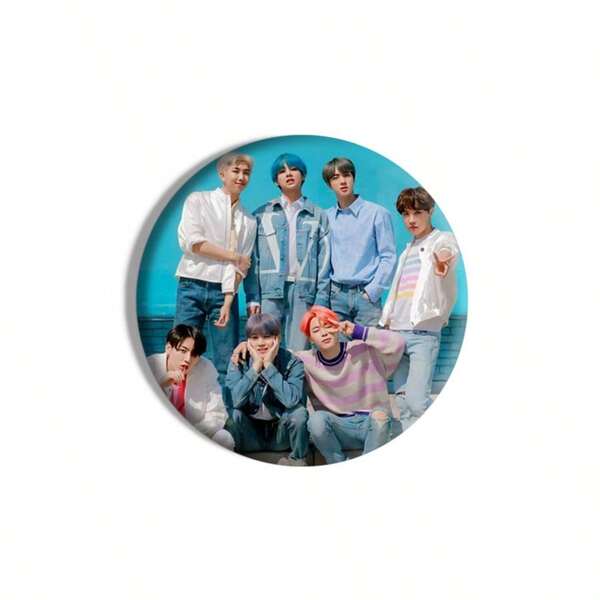 BT21 Bulletproof Men's Group Peripheral Badge, Cartoon Cute Brooch Badge, Birthday Gift, Friend And Couple Gift