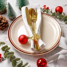 2-50pcs Elegant Christmas Tree Napkin Rings, Green Christmas Tree Napkin Rings, Suitable For Birthday, Farmhouse, Wedding, Halloween, Thanksgiving, Easter And Other Occasions - Perfect For Self-Service Table Decoration - Multicolor - View 9