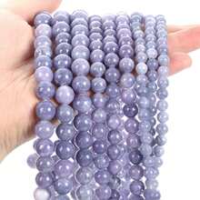 1pc 15-Inch Purple Tone Natural Stone Round Beads, Amethyst/Purple Tiger Eye/Purple Agate Etc. Calming, Protective, Attracting Good Luck Healing Stones, Suitable For DIY Jewelry Making/Bracelets/Necklaces And Craft Accessories