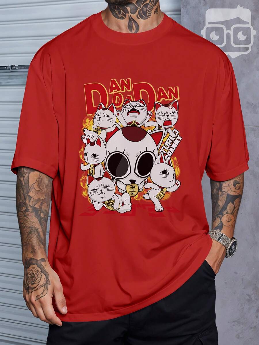 Shirt T-Shirt Oversized Streetwear Dandadan Vovó Turbo Granny Okarun Anime REF 7310 VEST NERD - Đỏ - Xem 1