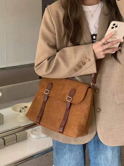 Borsa a tracolla stile coreano , nuova collezione autunno/inverno, colore tinta unita casual e alla moda, minimalista, versatile e di alto valore, adatta per pendolarismo e shopping, elegante borsa da donna