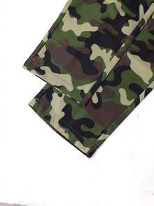 1 Stück Cargo Hose für Teenager Jungen, lässig, weit geschnitten, Camouflage-Muster, Multi-Taschen, gerade Beinform, geeignet für Training, Outdoor, Frühling/Sommer/Herbst/Winter - Verschiedenfarbig - Übersicht 9