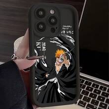 Funda de Teléfono Anime B-BLEACHS para Chicos Compatible con iPhone 16 15 14 13 12 11 Pro Max Mini XR XS X 7 8 Plus, Cubierta Trasera de TPU Suave a Prueba de Golpes - Mezcla de colores - Ver 1
