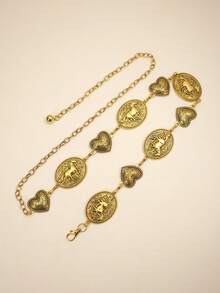 1-Piece Western Cowboy Bohemian Punk Belt Personalized Fashion Accessories Women's Hollow Flower Buckle Ellipse Cake Belt Decoration Bohemian Belt Dress Accessories Suitable For Daily Commuting And Versatile Matching, Friend Gatherings, Vacation Dinners, Dances, Parties, Music Festivals Wearing Matching, Giving Gifts To Friends, Family, Mothers, Girlfriends, Birthdays, Valentine's Day Gifts, Mother's Day Gifts