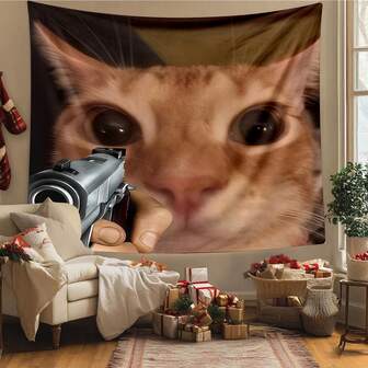 1pc Polyester Cozy Wall Tapestry With Unique Artistic Design, Suitable For Decorating Boho-Style Bedroom Or Lounge, A Fashionable And Expressive Home Decor Item For Relaxation