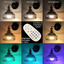 1/2pcs Rechargeable Smart LED Bulb, E26/E27 Base, Dimmable Color Temperature, Remote Control, USB Rechargeable, Suitable For Living Room, Bedroom, Pendant Light, Garden, Porch And Commercial Lighting - Multicolor - View 6