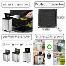 - Paquete de 16 filtros de carbn activado con 2 unidades de reciclaje+ calcomana para basura EKO con compartimento incorporado, tambin se adapta a contenedores de basura SIMPLI - Magic - Paquete de 16 filtros y reciclaje + calcomanía de basura - Ver 1