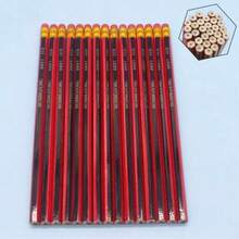 50 支亮色原木铅笔，带橡皮擦，配有铅笔刀，非常适合书写、绘画、素描和绘画，红色和黑色条纹设计 - 非常适合学校、办公室和艺术用品，学校用品，返校 - 彩色 - 查看 11