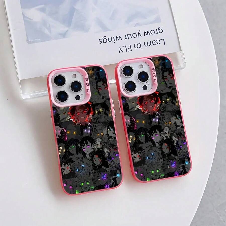 Funda de teléfono de anime D-Demon-Slayers nueva y genial, de caliente, para iPhone 16 15 14 13 12 11 Pro Max X XR XS Max 8 7 Plus, cubierta trasera mate anti-caída - Mezcla de colores - Ver 1
