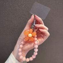 Dây đeo điện thoại đính hạt phong cách đồng quê mùa hè, dây hạt kẹo trong suốt, đồ trang trí hoa, giá đỡ tai nghe, móc khóa túi xách (không bao gồm ốp điện thoại) - hình dạng - Xem 18