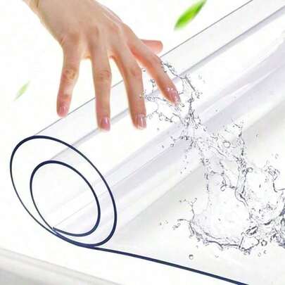 Premium Luxury 100% PVC Transparent Tablecloth, 1.0mm Thick - Scratch-Resistant And Heat-Proof, Easy To Clean, Suitable For Home, Hotel, Restaurant And Cafe Tables, Minimalist And Fashionable Tablecloth To Protect Our Furniture.