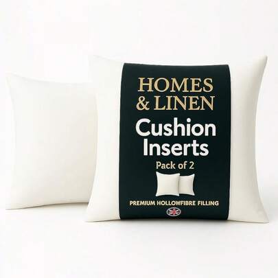 HOMES-LINEN 20" X 20" Cushion Inner Pads Square Insert Fillers- Pack Of 2 (50 X 50 Cm) Anti-Allergy
