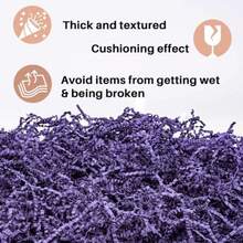 Sukh 4.9OZ Crinkle Cut Paper - Reusable Paper Shred Filler As Confetti Paper Stuffing For Baskets Birthday Decor Wedding Decor Craft Box Gift Bags And Wrapping Supplies In Purple - Ideal For Easter Party And Creative DIY Projects