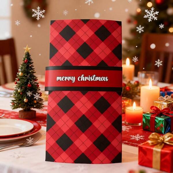 1 Stück handgemachtes Weihnachtsgeschenk-Kartenalbum mit Überraschungskarten und Umschlägen, Wasserfall-Design, geeignet für Urlaubskarten und Weihnachtsgeschenke, perfekt für Familien- und Freundestreffen