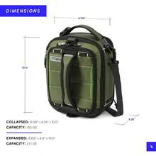 Titan High Performance Fridge Cold Expandable Insulated Lunch Box Olive Green