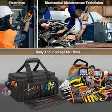 1pc Durable Men's Handheld Tool Storage Bag -Multifunctional Repair Tools Organizer Bag For Keeping Screwdrivers & Tool Accessories Neat,Durable Soft Handle,Multi-Pocket Storage For Anti-Abrasion Base With Wide Mouth Storage, And Organizer,Tool Pouch,Car Repair Bag,Wear-Resistant Tool Storage Bag,Compact Storage Pouch For Screwdriver Bag,Waterproof Tool Kit,Engineering Tool Kit