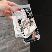 Funda para teléfono Anime Cool S-Shinazugawa S-Sanemi diseñada para compatibilidad con modelos de  17, 16E, 16, 15, 14, 13, 12, 11 Mini, Pro, Max, Air, X, XR, XSMAX, 8 y 7 Plus.Cuenta con una cubierta trasera suave transparente a prueba de golpes, funda . - Color mezclado 1 - Ver 2