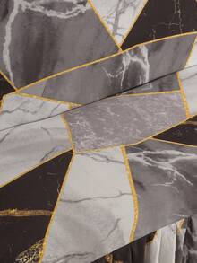 1件简约优雅金色大理石纹沙发床罩带裙边，轻奢风格，防滑耐用，可拆洗家居用品