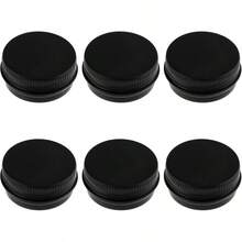 6 Pcs Refillable Aluminum Tin Jars Containers Leak Proof Cosmetic Tin Jar Containers Round Tins Container With Screw Lids Cosmetic, Salves, Lip Balm Or Others, 15mL5 OZ