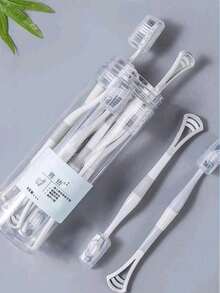 Set de 8 cepillos de dientes suaves de tamaño familiar para adultos con cerdas profundas de limpieza