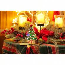 Stocking Holders Non - Slip Metal Hooks Lights Tree Decor Fireplace Mantle Stocking Hanger Party Decorations Green Silver