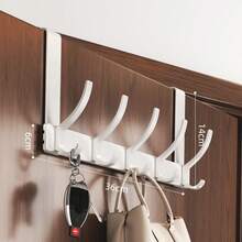 1pc Over The Door Hanger With Hook, Easy To Install, No Need To Punch Holes Hanging Metal Over The Door Hanger, For Hats, Keys, Home Space Saving Storage, For Entrance, Bathroom, Bedroom, Home, Dormitory - Multicolor - View 12