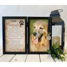 Pawprints Pet Memorial Frame With Pawprints Left By You Poem - Touching Dog Sympathy Gift For Pet Loss Remembrance (Personalized Poem Art With Tag) - MàuE - Xem 3