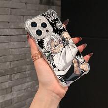 Funda para teléfono Anime Cool S-Shinazugawa S-Sanemi diseñada para compatibilidad con modelos de  17, 16E, 16, 15, 14, 13, 12, 11 Mini, Pro, Max, Air, X, XR, XSMAX, 8 y 7 Plus.Cuenta con una cubierta trasera suave transparente a prueba de golpes, funda . - Color mezclado 1 - Ver 4