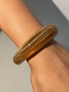 3/1pc Resin Cuff Bangles Set , Women Minimalist Chunky Cuff Bracelets , Basic Design Bangles Bracelets Set , Stacked Bracelets Jewelry For Daily Wear