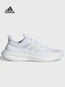 Adidas 阿迪达斯 Pureboost 23 舒适简约减震耐用低帮训练跑步鞋，男女通用，白色 - 白色 - 查看 3
