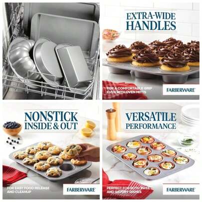 - Molde antiadherente para magdalenas 12 tazas, 12 tazas, color gris