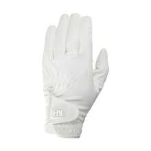 Hy Childrens/Kids PU Cottenham Elite Riding Gloves (White) - 100% PU - (BZ3709) - White - View 1