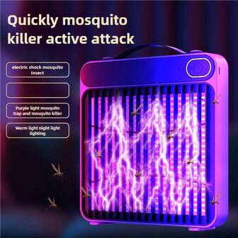 OBOVAY Lámpara eléctrica mata mosquitos - Mata insectos con tecnología UV nanoscópica sin deslumbramiento, alimentada por USB, diseño de montaje en pared y de pie para dormitorio, cocina y espacios de estar