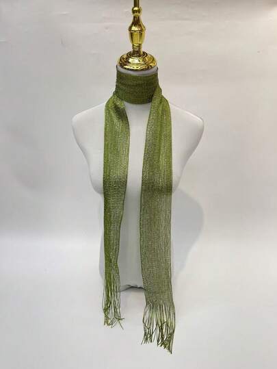 1pc Fashionable & Versatile Women Scarf With Tassels
