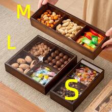 1PC Of Dried Fruit Tray, Household Divided Tea Tray, New Chinese Living Room Nut Snack Box, Creative Storage Box