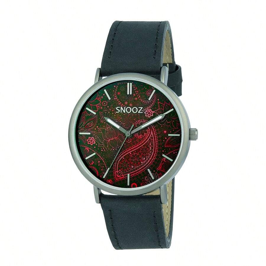 SNOOZ Unisex Analog Quarz Uhr mit Lederarmband SAA1041-86 - Einheitsgröße - Übersicht 1