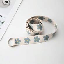 Damen Ditsy Blumen Leinengürtel, lässiger und vielseitiger Gürtel für Lässig, Outdoor, Sport, Reisen, täglichen Gebrauch