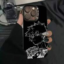 1PC Funda de Teléfono Anime Bakugo Katsuki Funda de Teléfono IMD color plata para 17 16 15 14 13 12 11 Pro Max Plus - z7 - Ver 9