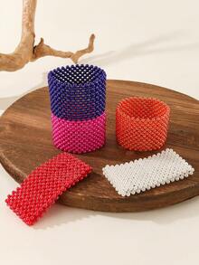 1 buc exagerat vintage lucrat manual cu mărgele țesute cu perle boeme europene și americane în stil coreean sud-african brățară africană Resort