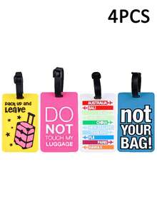PVC weiche Gummi Gepäckanhänger, kreative Reisekoffer Anhänger, Bordkarte, Hängeanhänger, Identifikationsanhänger, Gepäckanhänger mit Namen für Lufttransport, Weihnachtsgeschenk Kartenhalter Anhänger für Reise, Urlaub, Ferien mit Namens-ID-Karten, tragbar