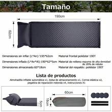 Colchoneta Camping Autohinchable, Colchn de Aire para Acampar, Esterilla Acampar Plegable Hinchable con Almohadas, Colchoneta Inflable Camping para Acampar Senderismo, con Bolsa deGris - Gris - Ver 7